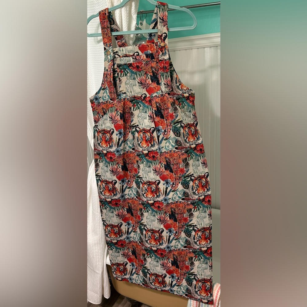 Dressed in LALA Can't Tame Me Overall Dress in Wild Soul Jacquard - Picture 5 of 7